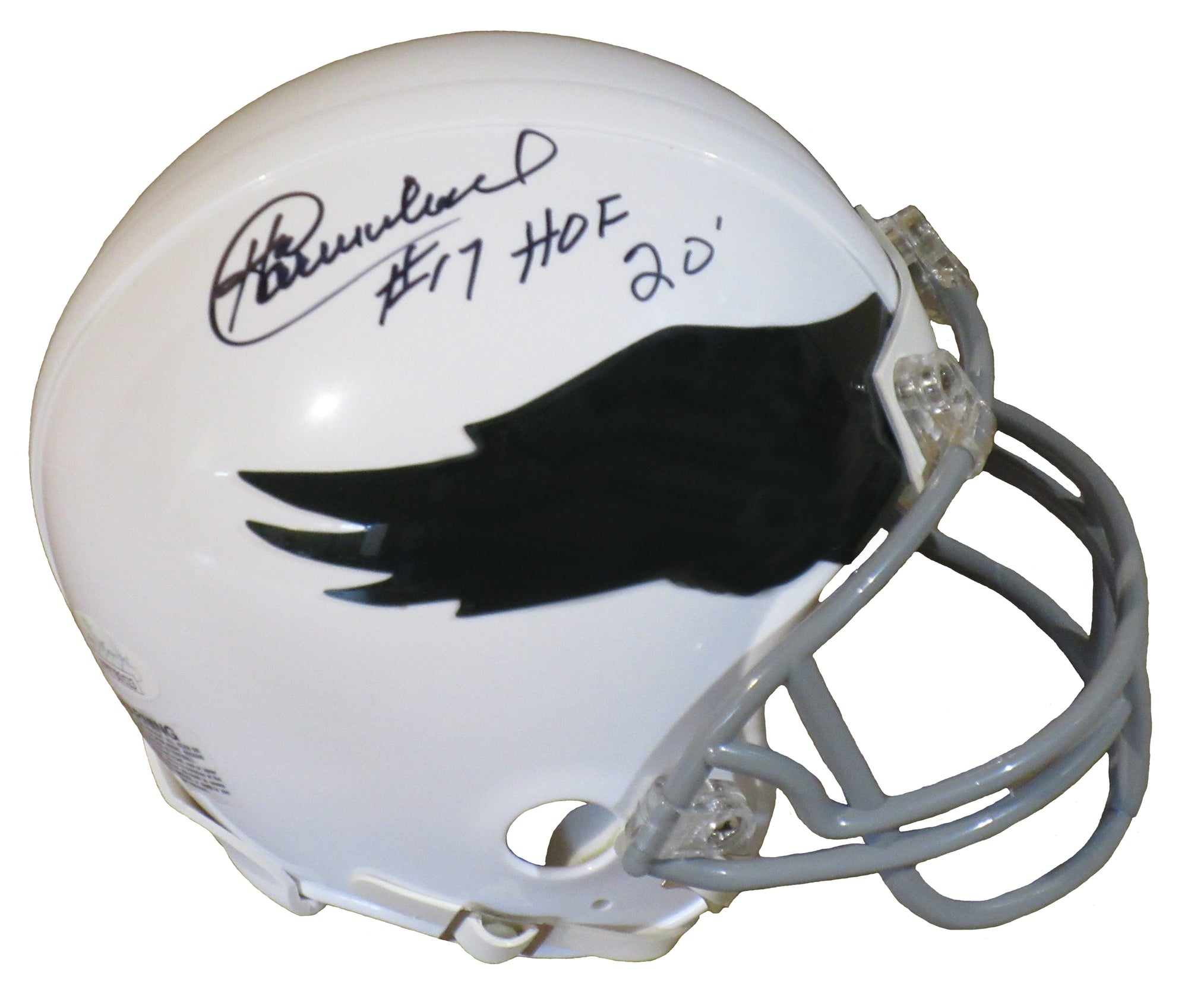 Harold Carmichael Autographed Philadelphia Eagles mini-helmet inscribed "HOF 20"