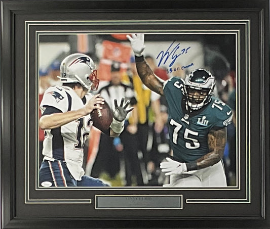 Vinny Curry Philadelphia Eagles Autographed 16x20 Photo Framed