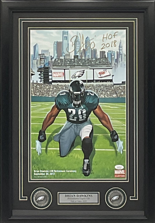 Brian Dawkins Philadelphia Eagles "Marvel Wolverine" 11x14 Photo Framed