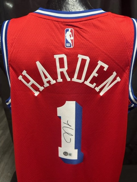 James Harden Philadelphia 76ers Autographed Replica Red Jersey