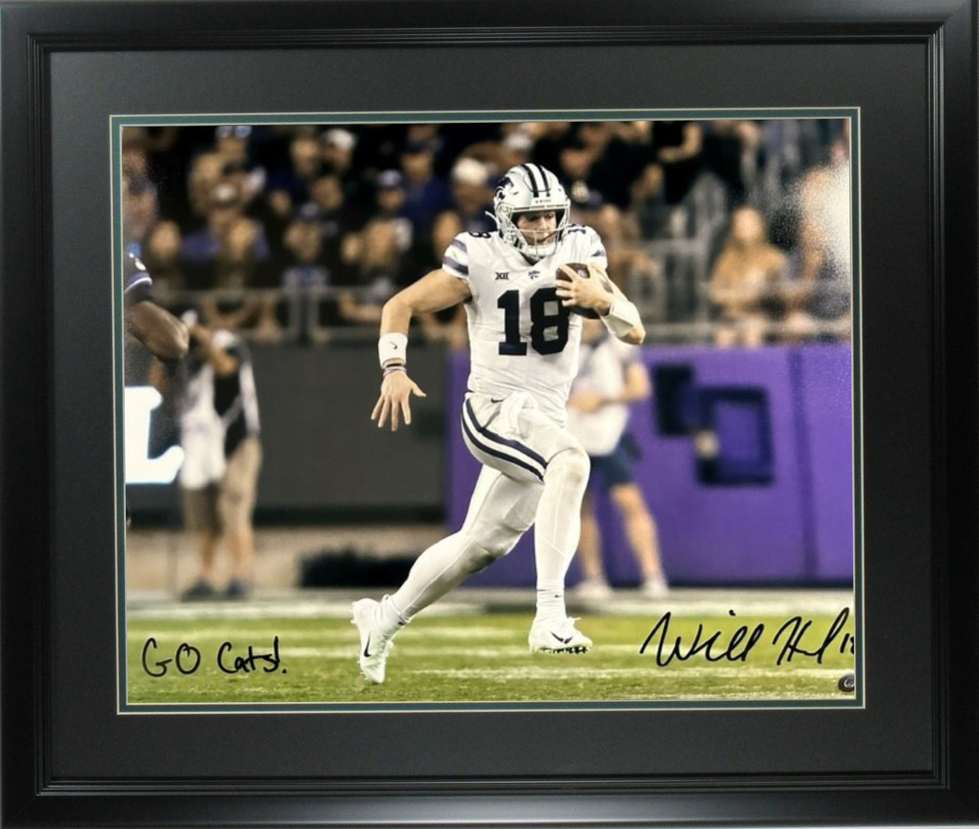 Will Howard Kansas State Wildcats Autographed 16x20 "Run" Photo Framed