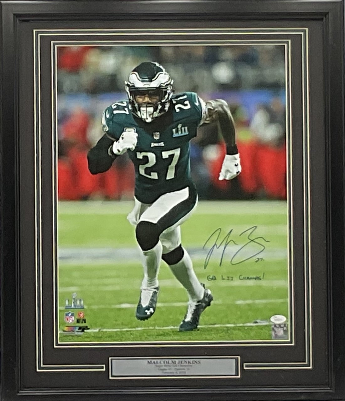 Malcolm Jenkins Philadelphia Eagles Autographed 16x20 "Run" Photo Framed