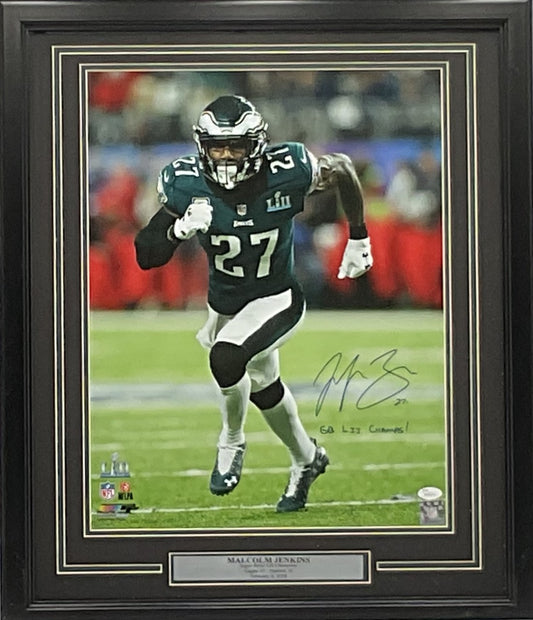 Malcolm Jenkins Philadelphia Eagles Autographed 16x20 "Run" Photo Framed