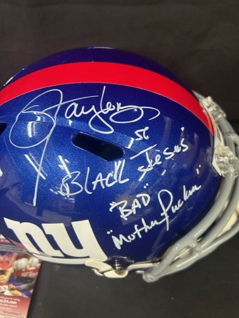 Lawrence Taylor New York Giants Autographed FS Replica Helmet