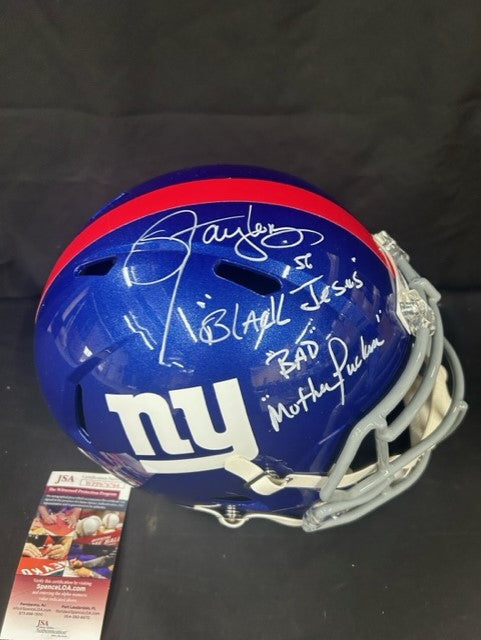 Mark Bavaro Autograph New York Giants Helmet Replica With