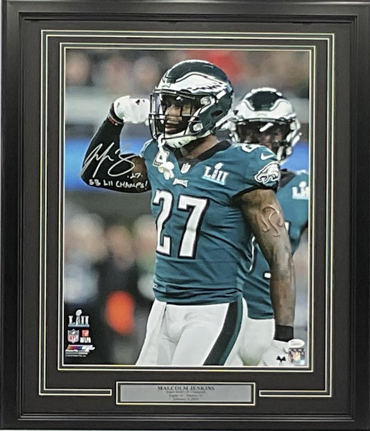 Malcolm Jenkins Philadelphia Eagles Autographed 16x20 "Flex" Photo Framed