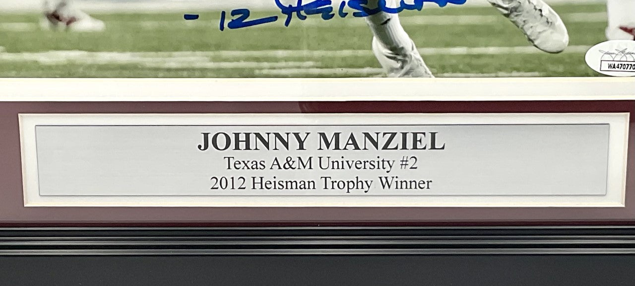 Johnny Manziel Texas A&M Autographed 8x10 Photo Framed