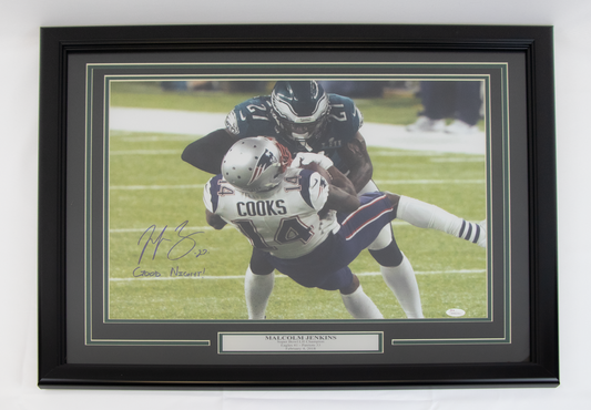 Malcolm Jenkins Autographed 16x20 "Good Night" Photo Framed