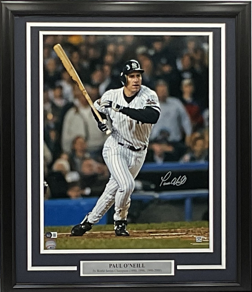 PAUL O'NEILL NEW YORK YANKEES AUTOGRAPHED CARD SIGNED FRAMED 8X10