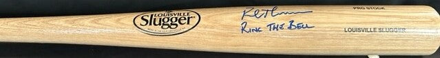 Rob Thomson Philadelphia Phillies Baseball Bat Inscribed "Ring The Bell'.