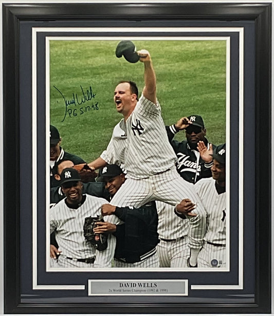 David Wells New York Yankees Autographed 16x20 "Perfect Game" Photo Framed