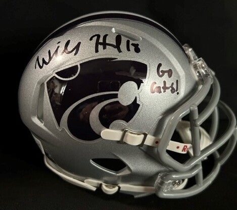 Will Howard Kansas State Wildcats Autographed Mini-Helmet